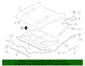 Infiniti QX50 hood bumper 19-25