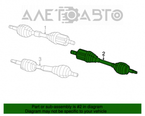Front left half-shaft drive for Jeep Cherokee KL 14-18 3.2