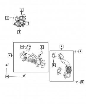 EGR pipe for Jeep Grand Cherokee WL 22-25 PHEV