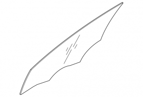 Front right door glass Kia Forte 4d 14-16