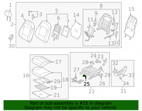 Driver's seat cushion adjustment motor Hyundai Ioniq 20-22 front
