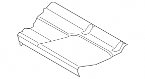 Rear seat cushion for Audi A4 B8 13-16, grey leather with grey stitching, worn leather, cracked leather, scratches