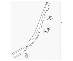 Door sill trim inner rear left Audi A5 F5 17- 5D black