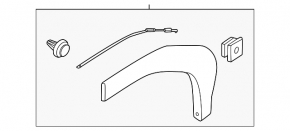 Subaru Forester 25-26 rear right fender arch trim