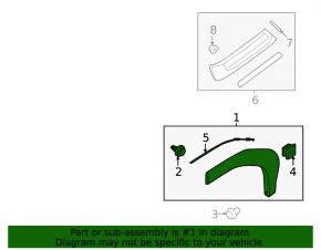 Subaru Forester 25-26 rear right fender arch trim