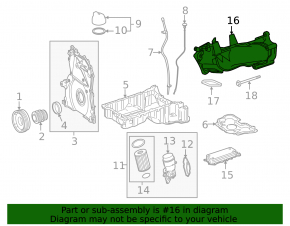 Lower metal intake manifold, left, Mercedes GLS 17-17 3.0d
