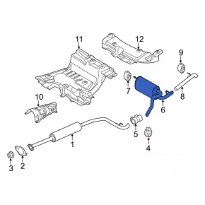 Exhaust manifold center section Ford Transit Connect MK2 13-15 2.5