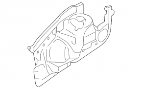 Front right quarter Ford Edge 15-18 graphite