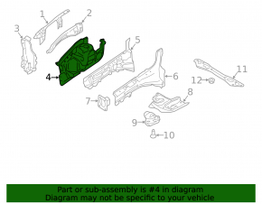 Front right quarter Ford Edge 15-18 graphite