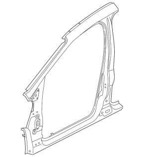Body threshold metal with front pillar left Ford Escape MK3 13-19