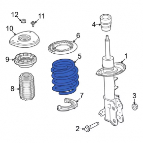 Front left spring Ford Mustang Mach-E 21-23 RWD Standard Range