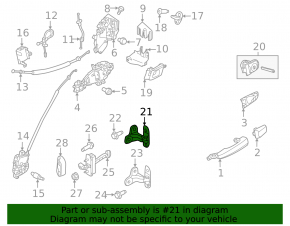 Upper rear right door hinge for Land Rover Range Rover Velar 18-23