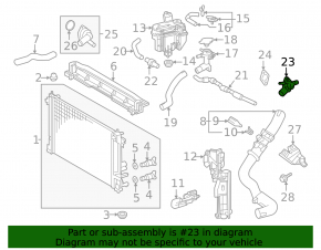 Lexus UX250h Cooling System Flange 19-26
