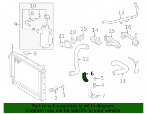 Upper left radiator bracket for Lexus LX 98-07
