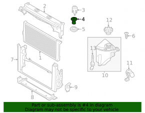 Radiator bracket upper left BMW X3 F25 11-17