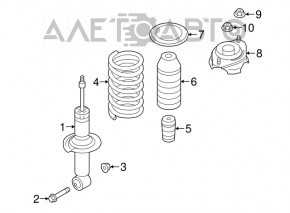 Shock absorber rear right Subaru Outback 15-19