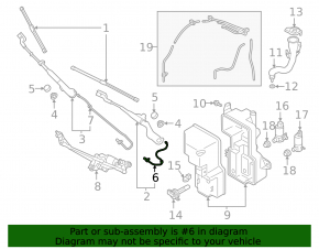 Windshield washer nozzle right Volvo XC40 19-25 with heating