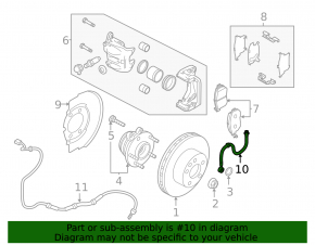 Front left brake hose for Nissan Murano 09-14