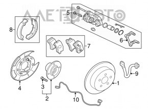 Rear left brake disc cover Mitsubishi Outlander Sport ASX 10-12