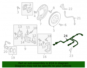 ABS sensor wire rear right Audi Q7 16-19