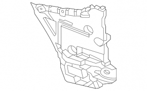 Rear bumper mount, left outer, BMW X3 G01 18-23 2022-24.