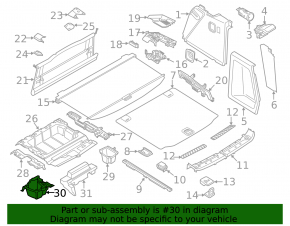 Trunk pocket left BMW X3 G01 18-21