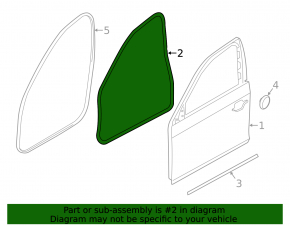Front left door seal BMW 5 F10 11-16