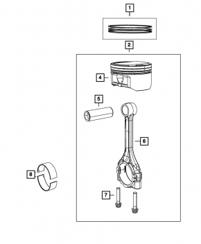 Connecting rod with piston Dodge Challenger 11- 3.6 ERB