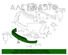 Front Bumper Lip Toyota Highlander 14-16