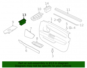BMW X3 G01 18-24 trunk lid closing button