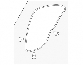 Door seal rear right Lexus UX200 UX250h 19-