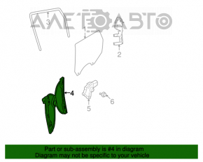 Window lift mechanism rear left Dodge Journey 11-