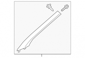 Upper right front pillar trim Hyundai Elantra 21-26 black