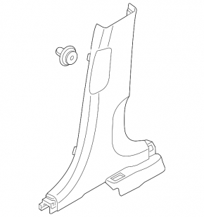 Kia Sportage 17-22 black lower right center pillar trim