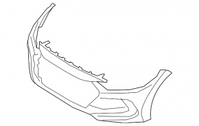 Bare front bumper for Hyundai Elantra AD 17-18 pre-restoration
