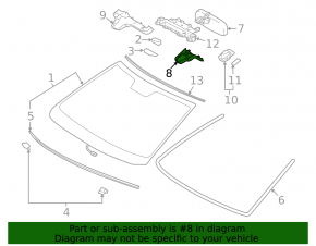 Rain Sensor Cover Lexus LS460 LS600h 07-17
