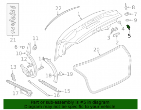 Trunk lid bumper right Audi A6 C8 19-