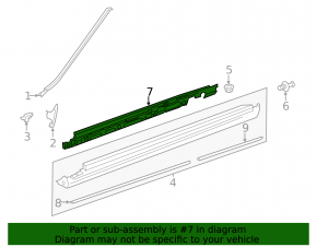Threshold bracket right Mercedes GLS-class X166 13-19
