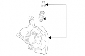 Rear left caliper assembly for G-class W463 19- for 340mm disc