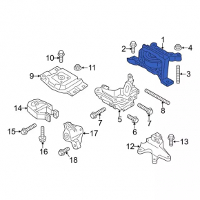 Engine mount right Ford Escape MK3 13-19 1.5T 1.6T