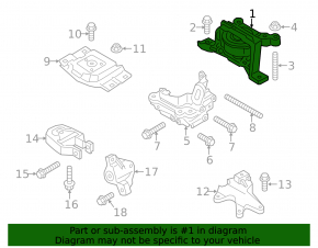 Engine mount right Ford Escape MK3 13-19 1.5T 1.6T
