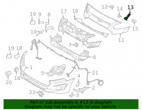 Front Bumper Mount Upper Right Ford Transit Connect MK2 13-18