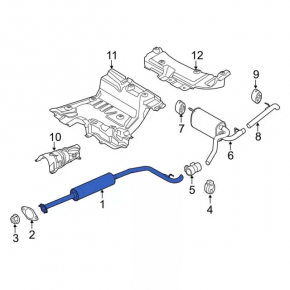 Exhaust pipe with barrel Ford Transit Connect MK2 13-25 2.5