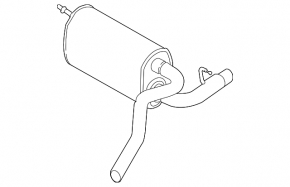 Exhaust pipe with barrel Ford Transit Connect MK2 13-25 2.5