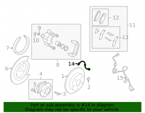 Brake hose rear left Mazda CX-7 06-09
