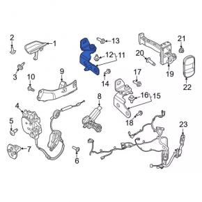 Door hinge upper front left Ford Mustang Mach-E 21-23