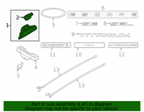 Ford Escape MK4 20-22 Tailgate Handle Without Button