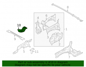 Lower left radiator support for Land Rover Range Rover Evoque 12-18