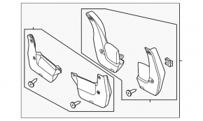 Mud flaps set 4 pcs Honda Civic X FC 16-21