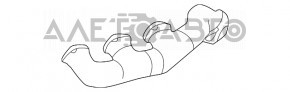 Left exhaust manifold for Mercedes W211 E350